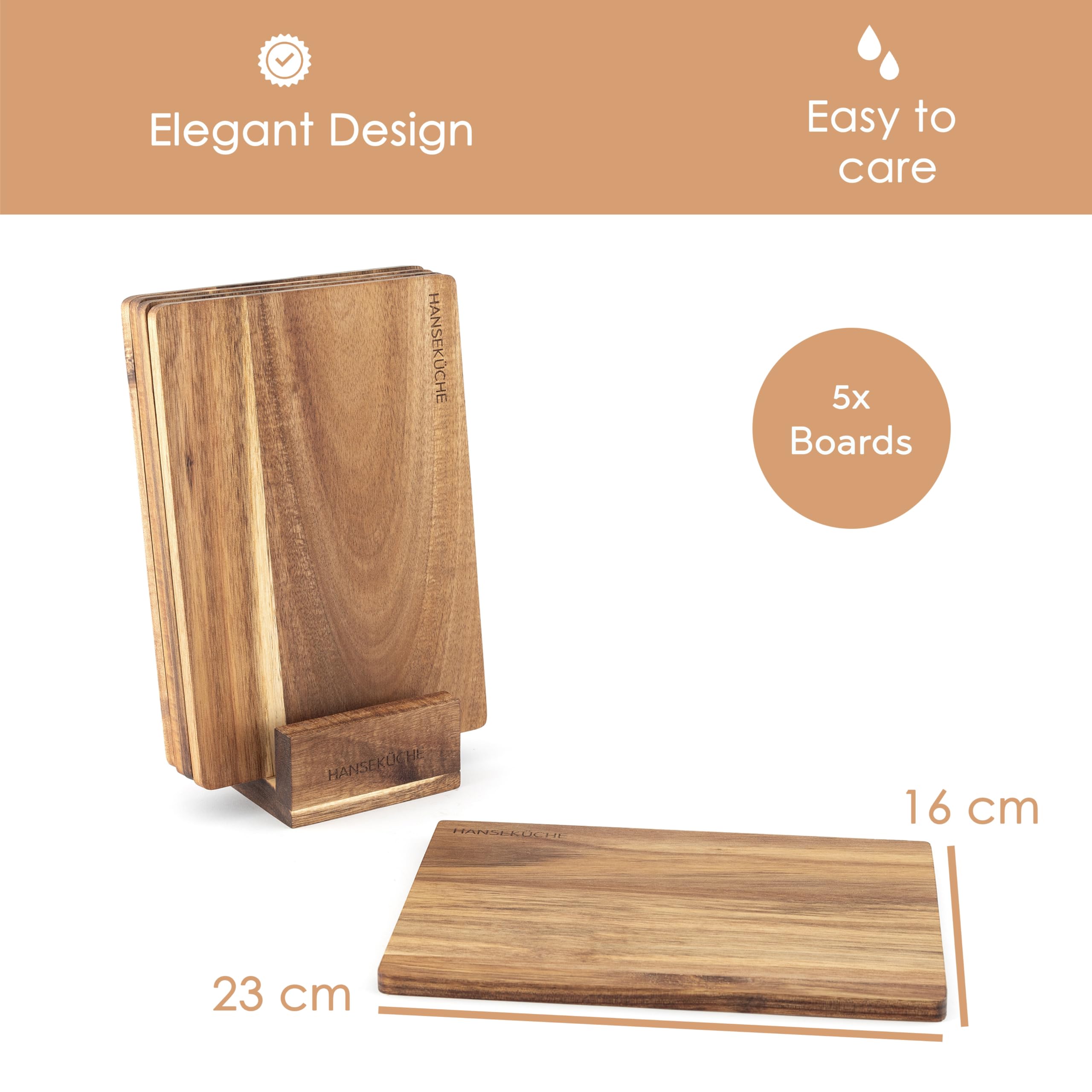 Janse® Snijplank puzzelstukken set van 4 - Puzzelstuk dienblad - Acaciahout serveerplank - Charcuterie plank - Hapjes - Cadeau tip - Tapas - Keukenaccessoires