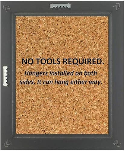 Miniatura 6 de US Art Marcos de 22 x 29 pulgadas, color gris rústico, plano, de 1.25 pulgadas, acabado liso envuelto de madera compuesta para decoración de pared,