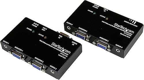 StarTech.com Extensor de VĂdeo VGA a travĂ©s de Cat5 Serie ST121 - Hasta 500 pies - 492.1ft - Extensor VGA a travĂ©s de Cat 5 - 2 Local y 2 Remotos StarTech.com Extensor de VĂdeo VGA a travĂ©s de Cat5 Serie ST121 - Hasta 500 pies - 492.1ft - Extensor VGA a travĂ©s de Cat 5 - 2 Local y 2 Remotos