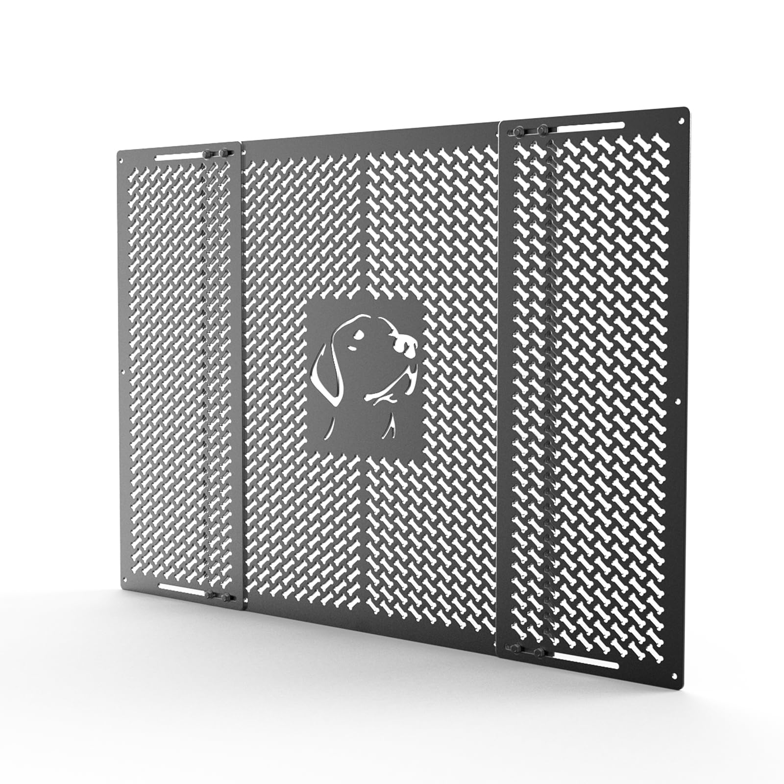 RV Screen Door Grille,Dog Friends Design, Aluminium Alloy Material Protects Screen Door from Damage, Adjustable Width Ranging from 21"- 29.5", for