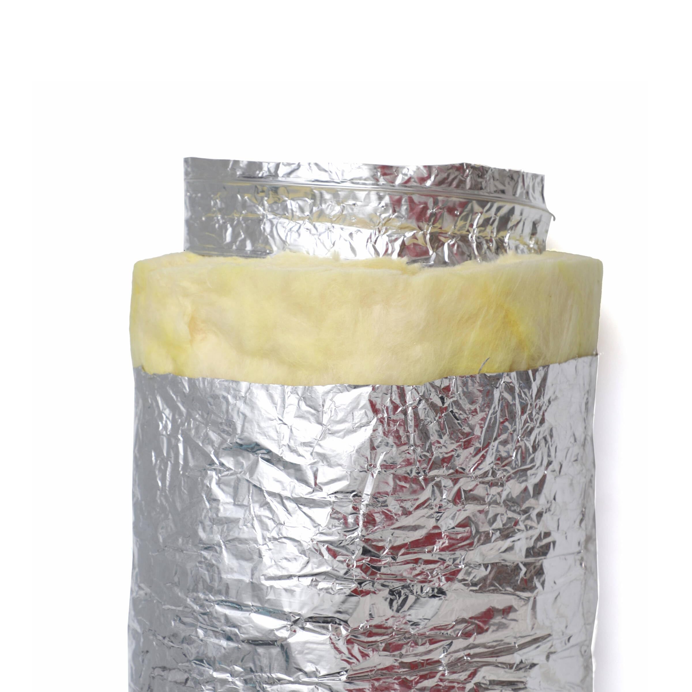 Izoflex - Canal de ventilation flexible isolé en aluminium - 203 mm x 10 mm - Tuyau d'évacuation d'air flexible en aluminium - Tuyau de ventilation