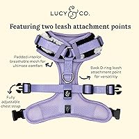 Vista 42 de Lucy & Co. Arnés para perro Midnight No-Pull – Talla M – Chaleco para dejar de tirar y caminar fácil – Cómodo producto de entrenamiento de correa