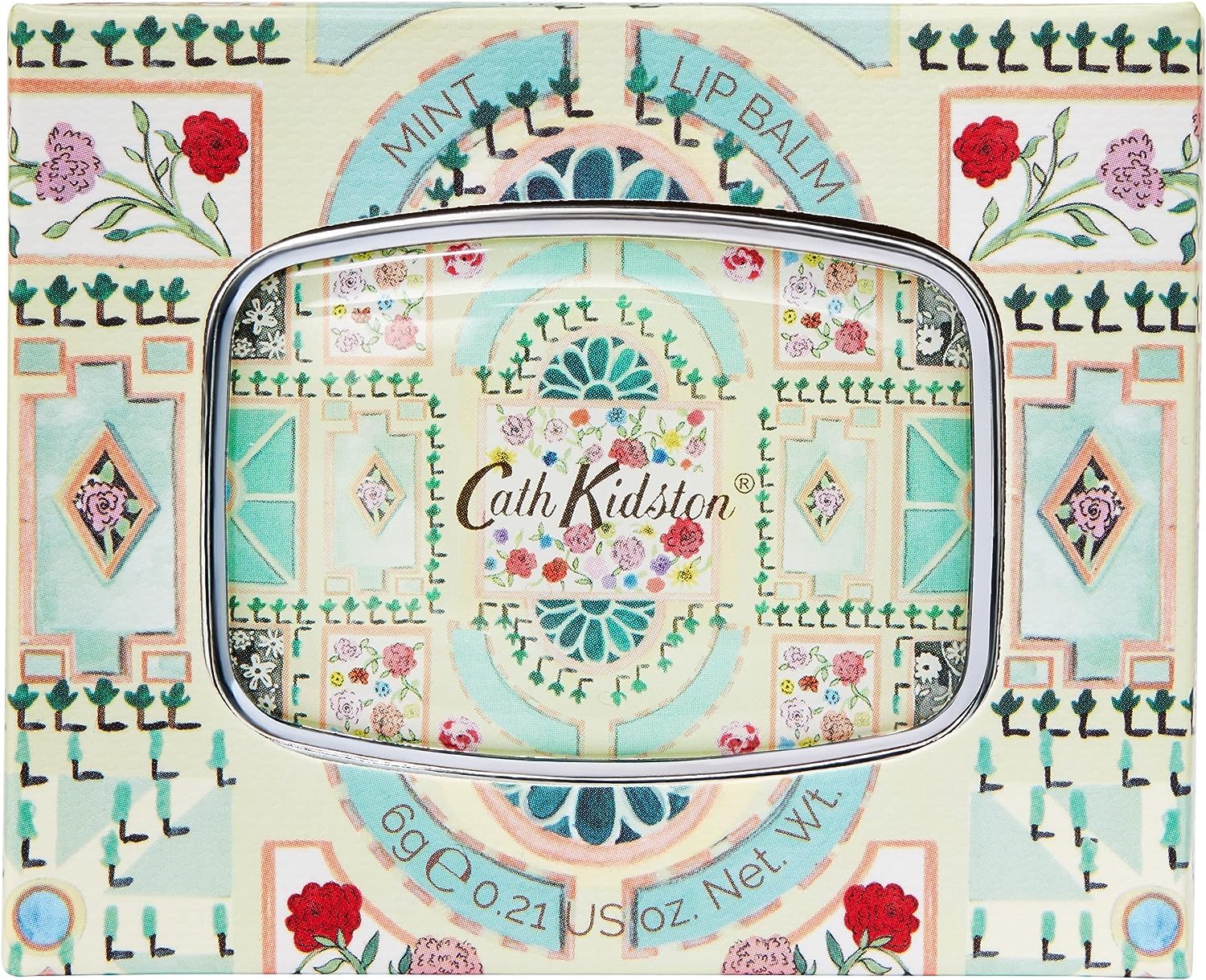 Cath Kidston The Garden Path Mirror Compact Lip Balm | Help Lips Feel Soft | Enriched With Essential Oils | Cruelty Free & Vegan Friendly | 6g