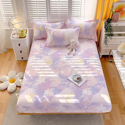 Miniatura 3 de Protector de colchón de sábana bajera tamaño Queen, funda de colchón ajustable de algodón puro con bolsillo profundo de hasta 15-18 pulgadas