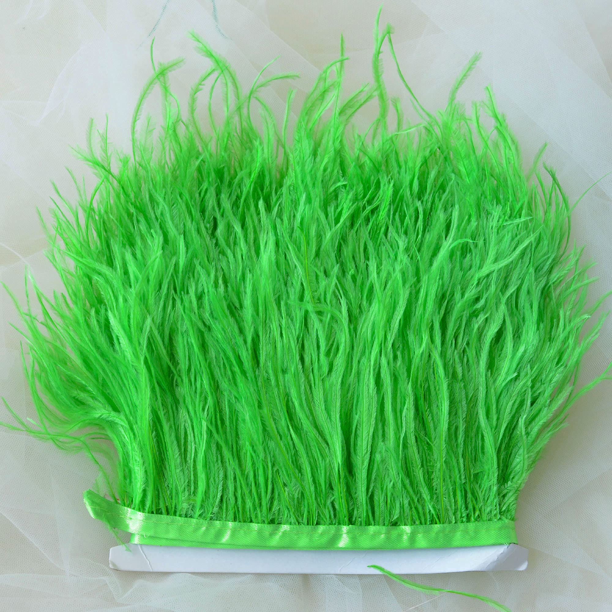 36 Colours Ostrich Feather Fringe Trim Fluffy Ostrich Plumes for Millinery Fascinator Craft Dress Making Pack of 1 Meter