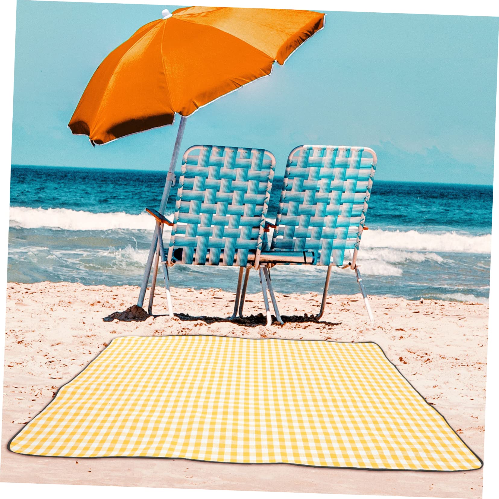 KOMBIUDA Esterilla Portátil 1.5x2m para Picnic Playa Resistente Al Desgaste Cómoda