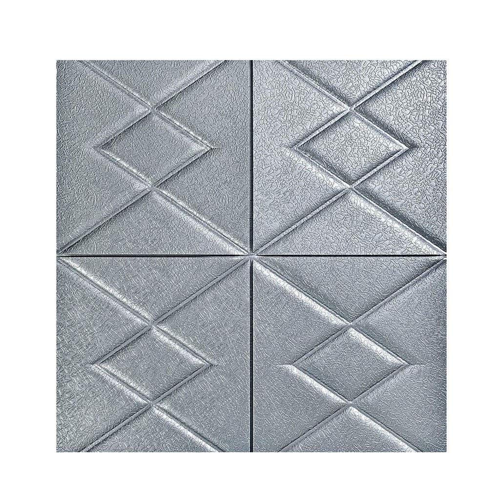 Papier peint brique blanche auto-adhésif MU 20 pièces panneaux muraux gris salon et chambre
