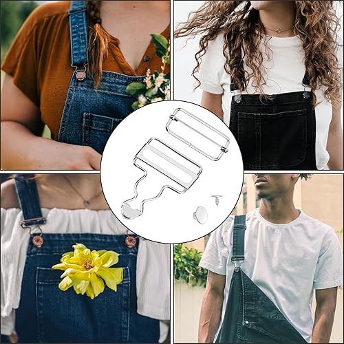 Miniatura 6 de XIHIRCD 8 juegos de hebillas de metal, ganchos de repuesto de 1-12 pulgadas, ganchos de repuesto con tobogán ajustable