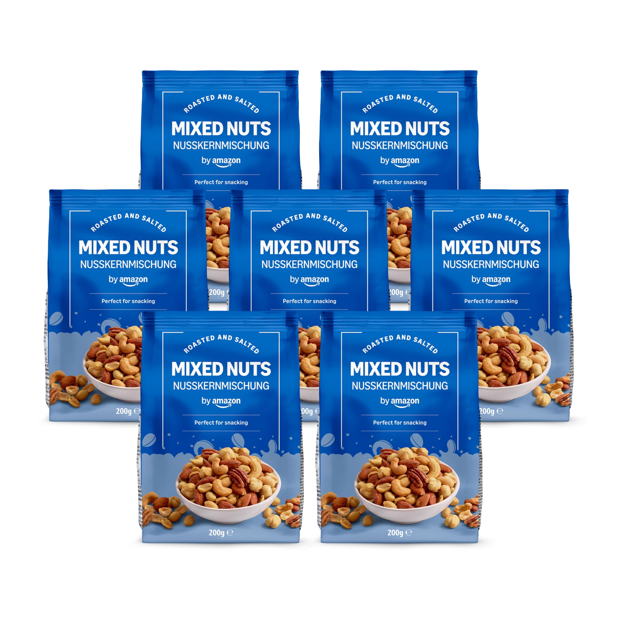 by Amazon - Roasted and Salted Mixed Nuts 200g 7 pack