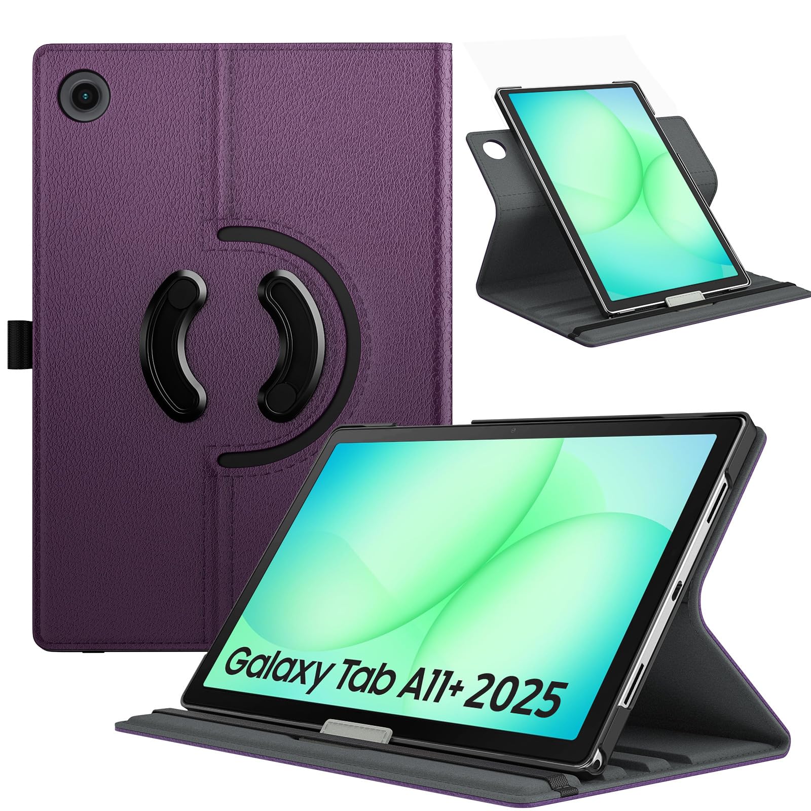 TiMOVO Drehbare Hülle für Samsung Galaxy Tab A11+/A11 Plus 11 Zoll 2025 (SM-X230/‎X236/‎‎X238), 90° Rotations-Stand, Tablet Hülle mit Auto Aufwachen/Schlafen