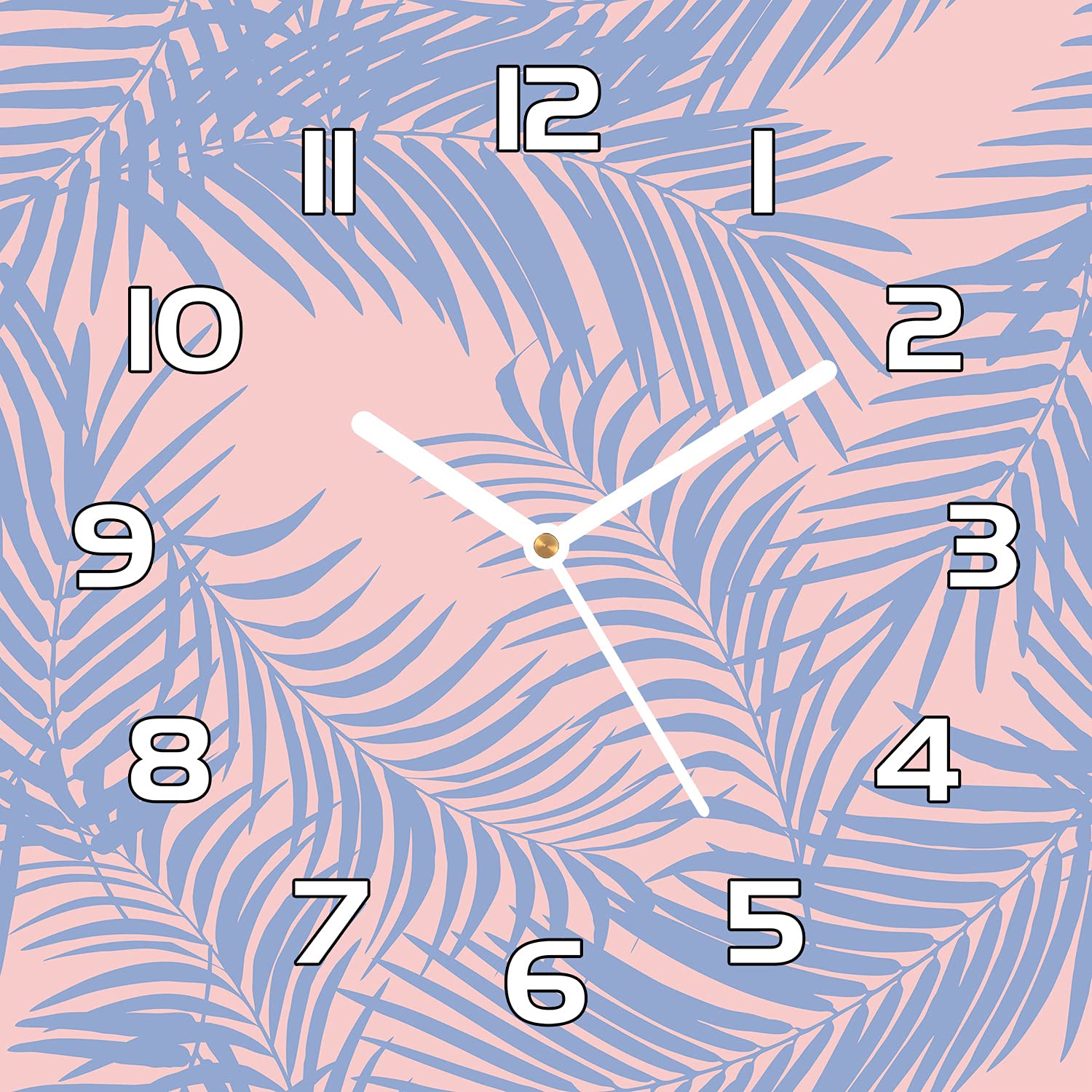 Horloge en verre murale 30x30 cm cuisine salon aiguilles noires
