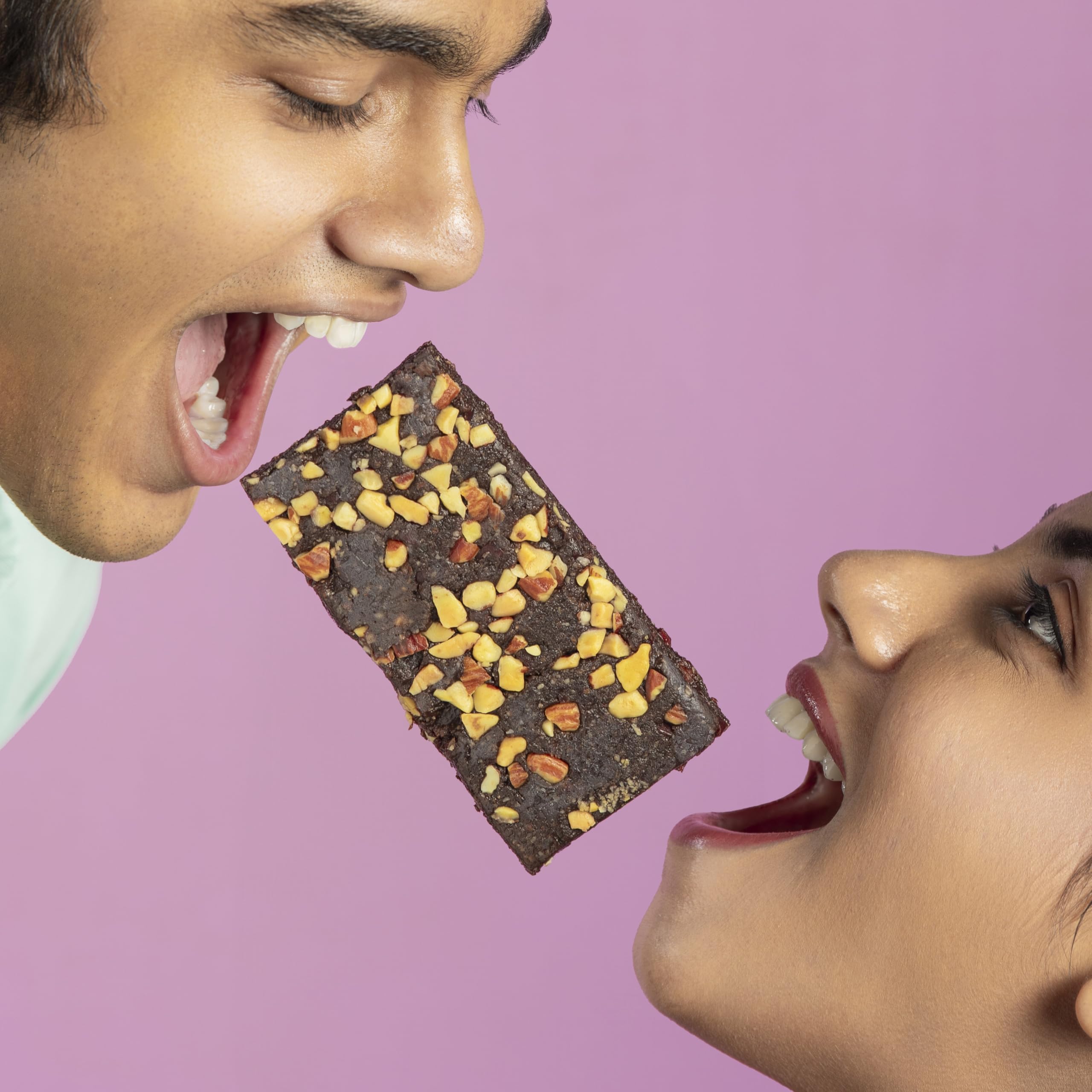 Wild Date Choco Cherry & Almond Butter Bars – Chocolatey, Soft & Chewy Bars with Cherry Notes & Creamy Almond Butter, Sweetened with Honey | Plant Protein Rich, Gluten Free, No Added Preservatives | 240 g (Pack of 6) 1