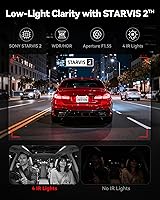 Vista 3 de REDTIGER F17 - Cámara de tablero de 4K, 3 canales, con GPS integrado y WiFi de 5GHz, con tarjeta de 64GB, 2160P+1080P+1080P frontal y trasera