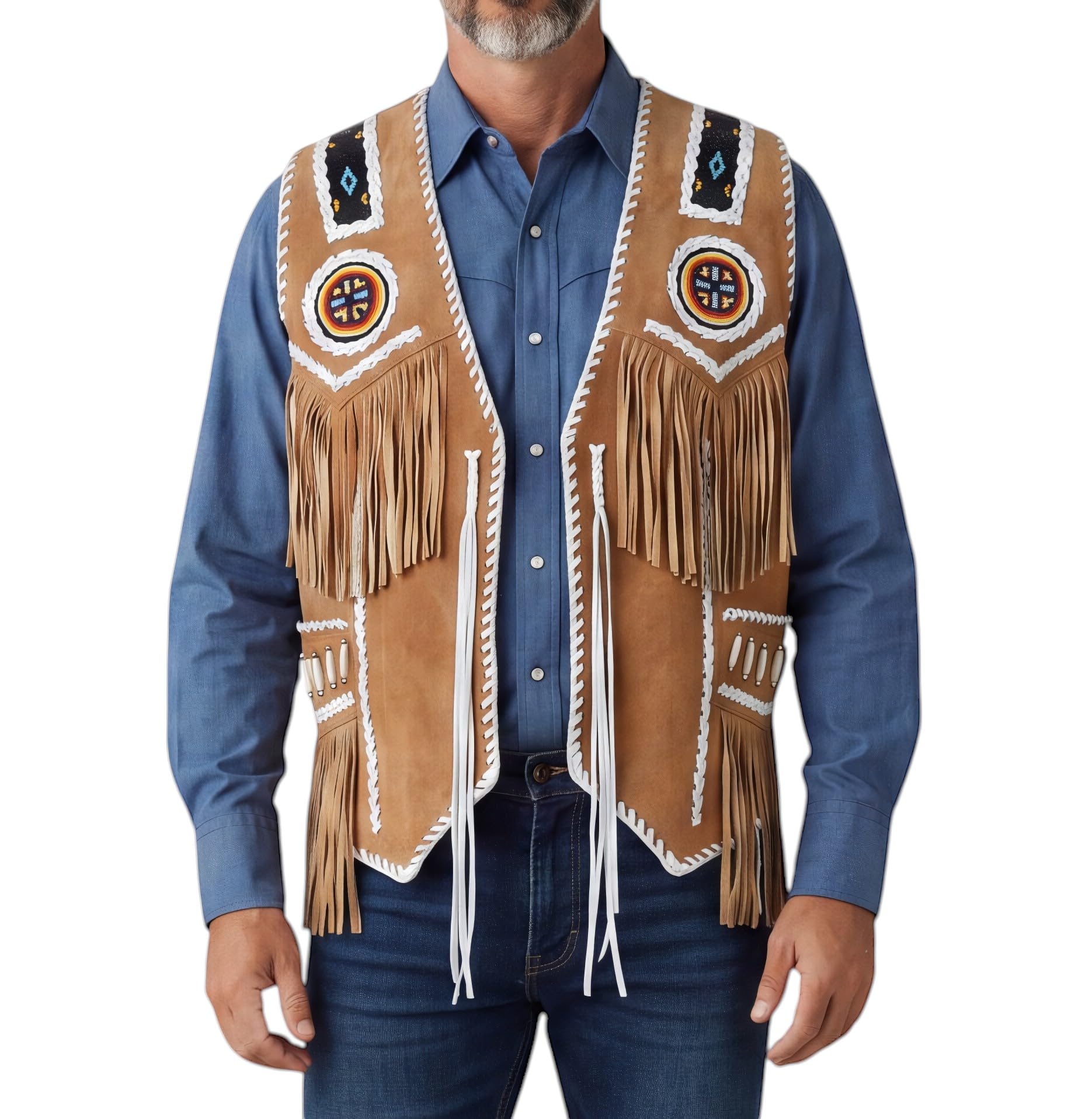 Men's Western Suede Leather Vest