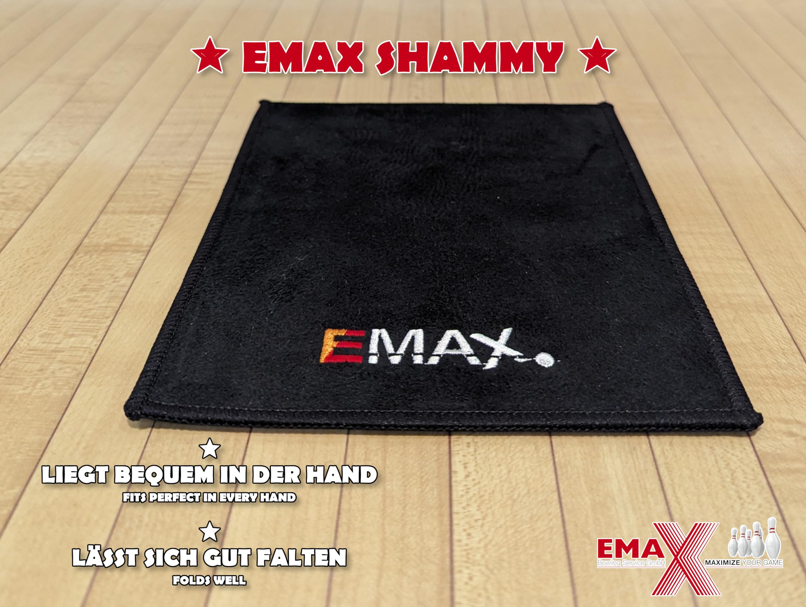 EMAX Aloha Sac de frappe pour bowling avec balle en microfibre absorbe l' humidité (balle de préhension - noir/blanc