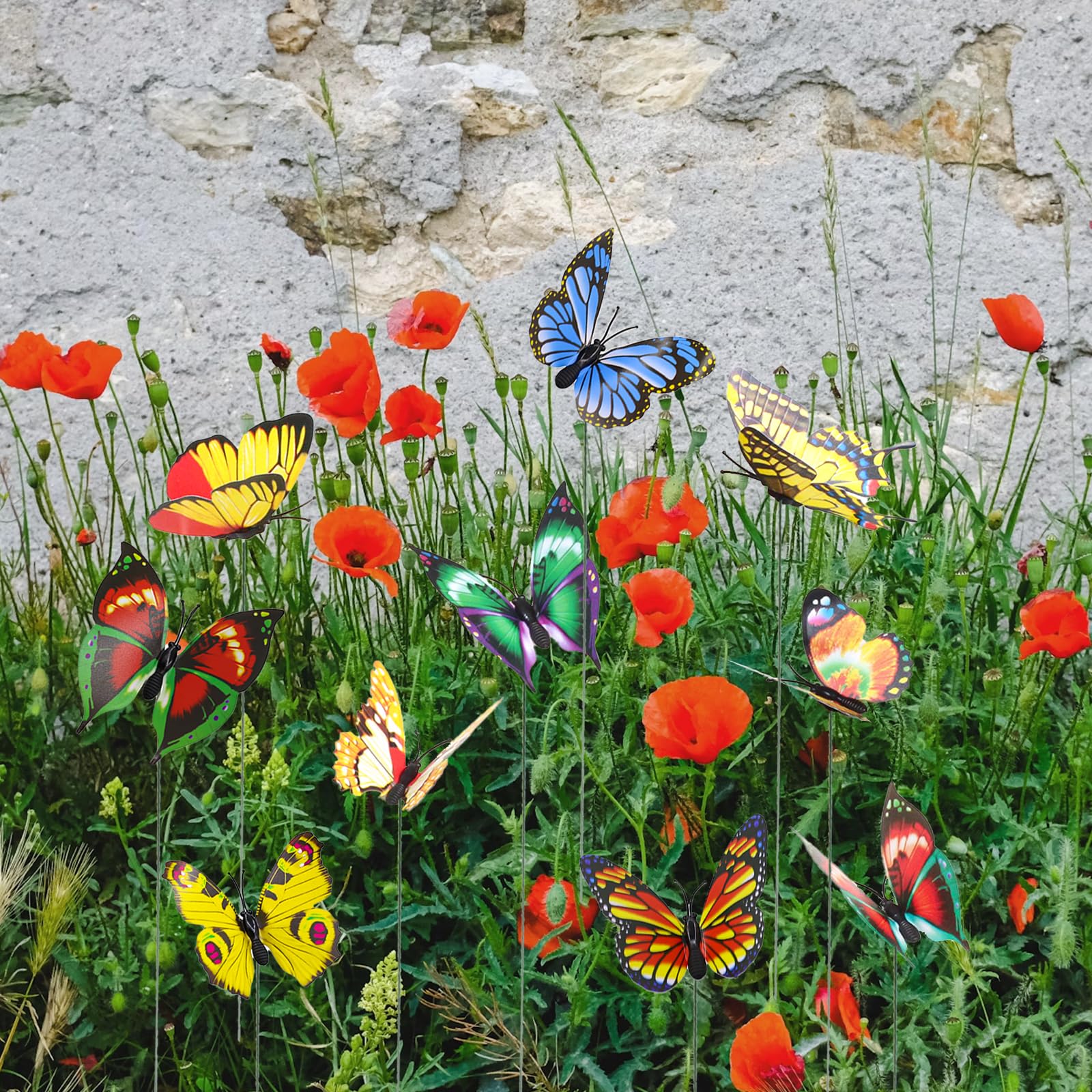 Tuxiaobu 24 Pcs Butterfly Garden Decor Stakes - Image 3