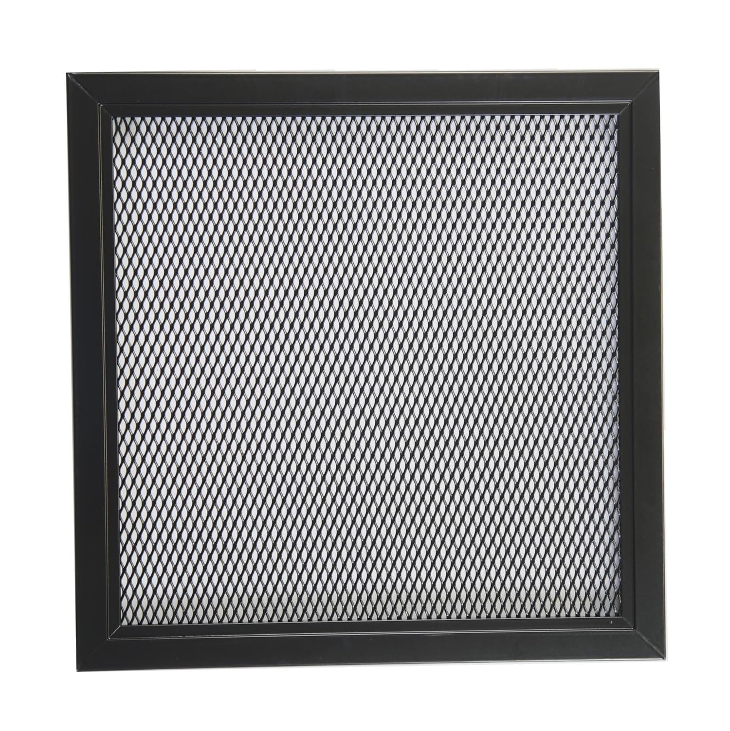 Griglia di Ventilazione 30x30 cm Quadrata in Alluminio Perforato Nero RAL9005 – Diffusore Aria Calda Interno/Esterno con Rete Protettiva Verniciata a Polvere.