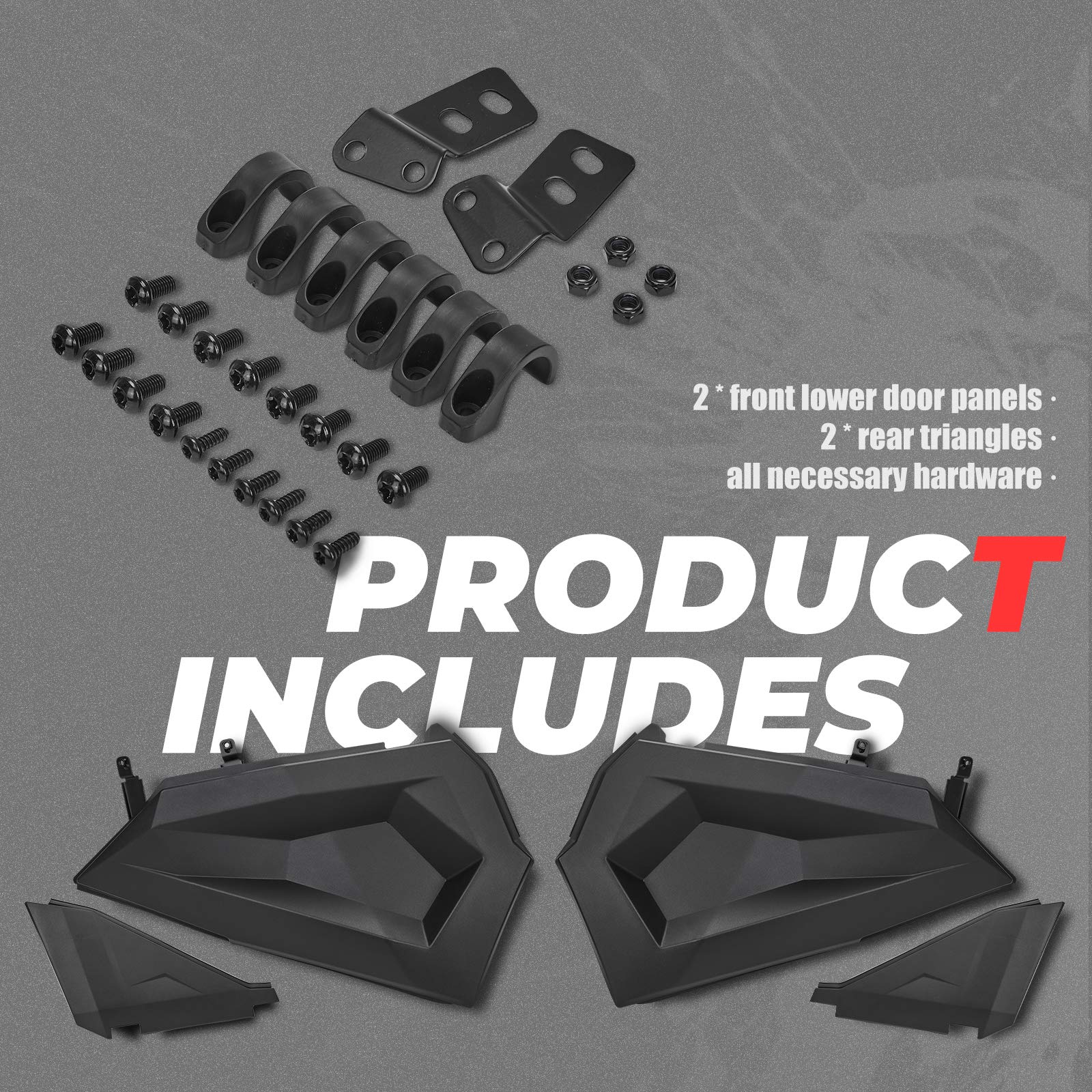 kemimoto Lower Half Door Inserts Panels with OEM Style Frame