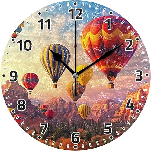 Miniatura 10 de Reloj de pared sin tictac de 10 pulgadas – Reloj redondo silencioso de cuarzo con pilas de manzanas vintage para el hogar, oficina, cocina, aula