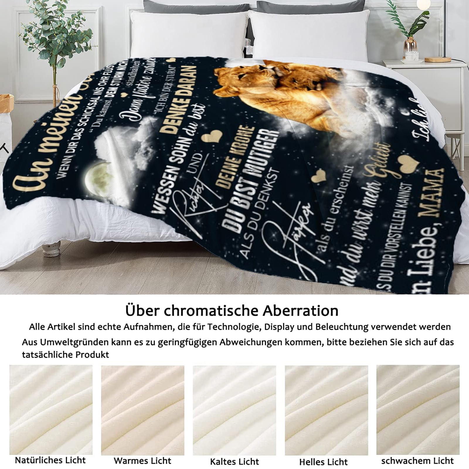 Kuscheldecke „An Meinen Sohn“ – Flanell, 100% Mikrofaser, Persönliches Geschenk Von Mama