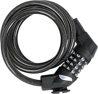 FISCHER 85906 Spiral Lock Numbers, Length: 120 cm, Black
