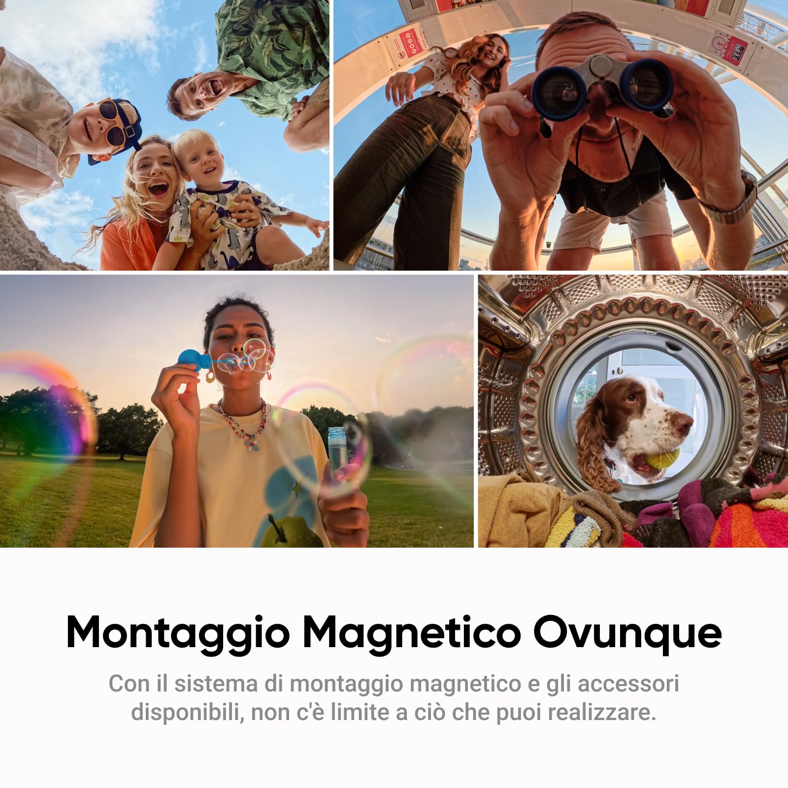 Insta360 GO Ultra Pack Ciclismo Nero Notte- action cam mini 4K a mani libere, indossabile, superba in bassa luce, montala ovunque, stabilizzazione FlowState, 200 min di carica, bici e corsa