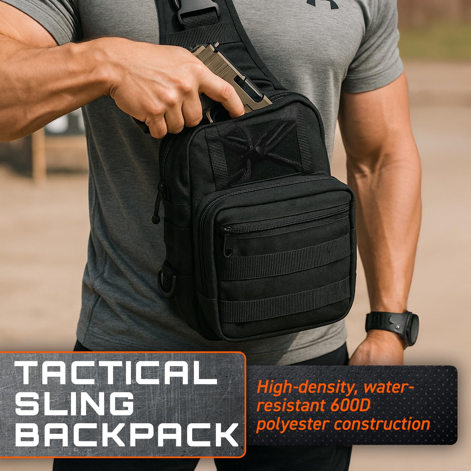 Mochila táctica compatible con MOLLE para EDC, viajes, camping, senderismo, caza, pesca y uso táctico o militar, múltiples compartimentos, bolsa de transporte oculta y rango 2