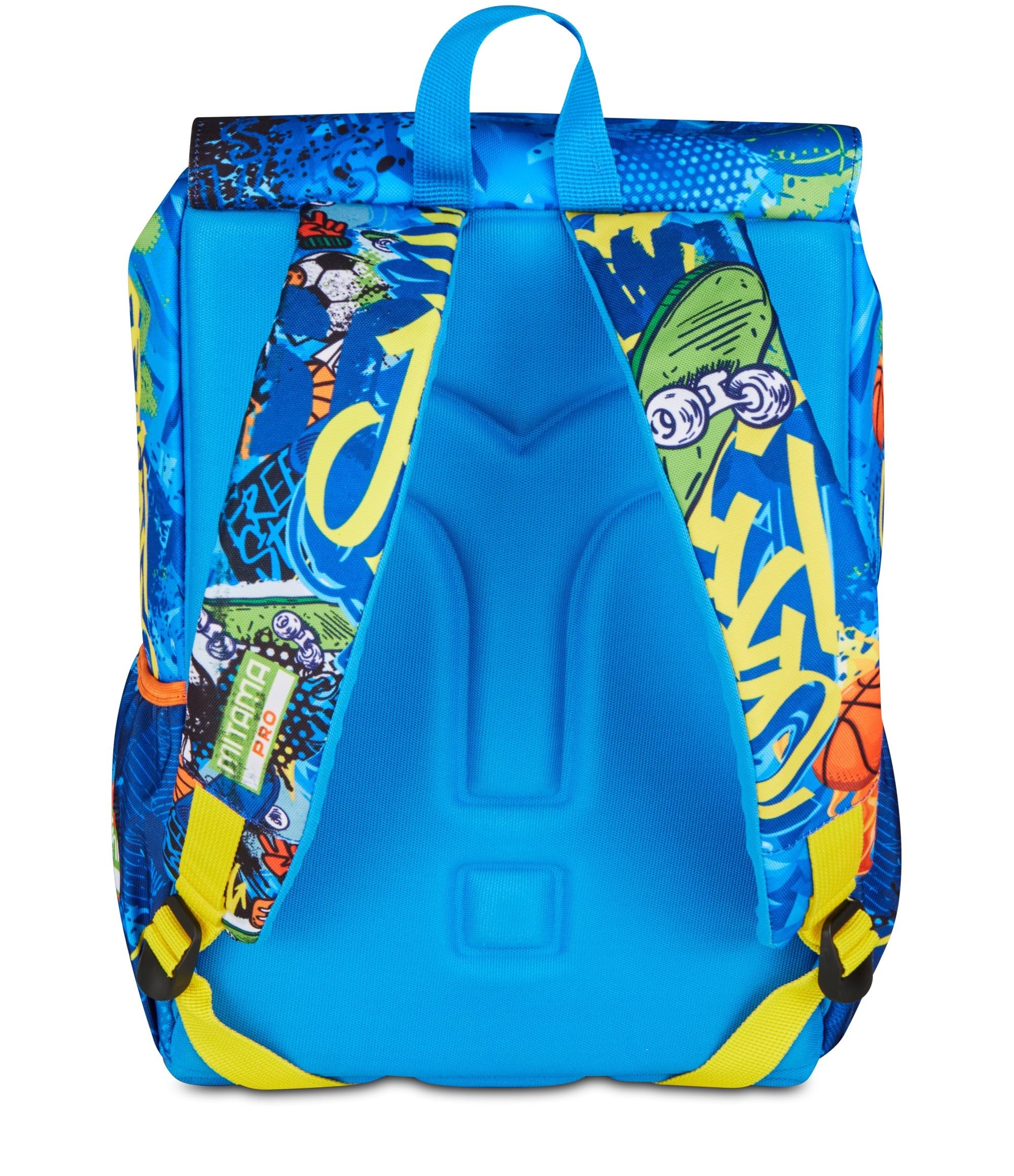 Mitama Zaino Estensibile 4 Zip, TIGERPLAY, Blu, Maxi Capienza, Tasca Porta Borraccia, Doppio Scomparto, Schienale Preformato, Bambino, Scuola Elementare