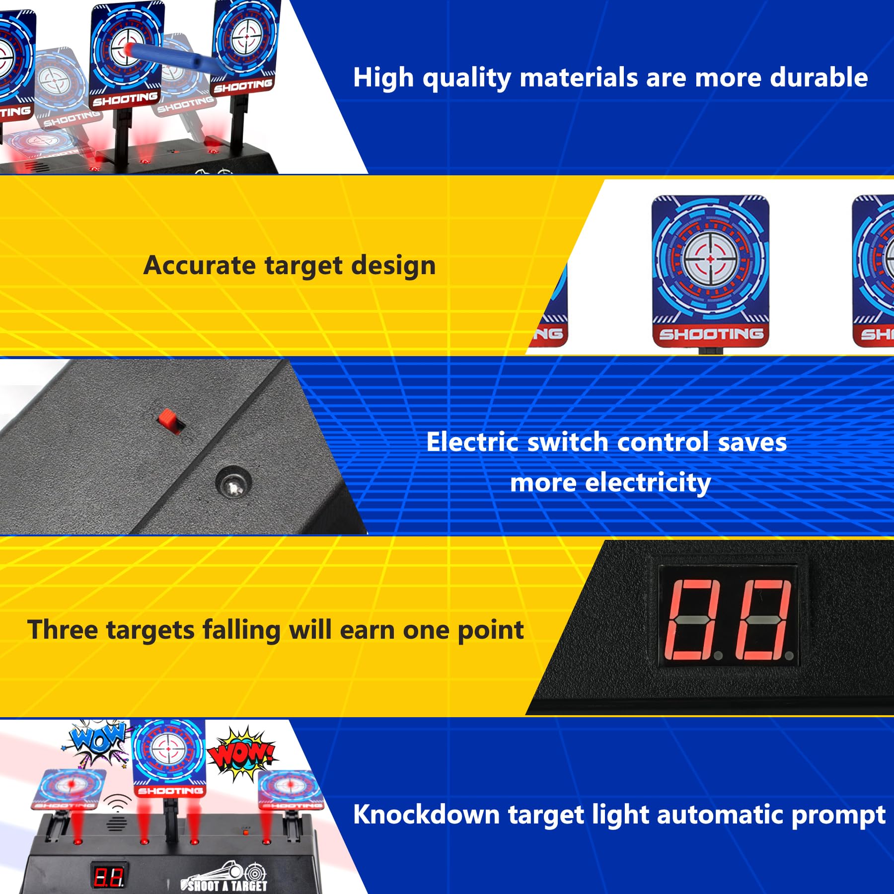 Amazon.co.jp: EKIND 電子銃射撃タ互換性 ナーフーゲターゲット