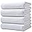 POLYTE 430 GSM Microfiber Oversize Quick Dry Lint Free Bath Towel, 60 x 30 in, 4 Pack (Waffle Weave)