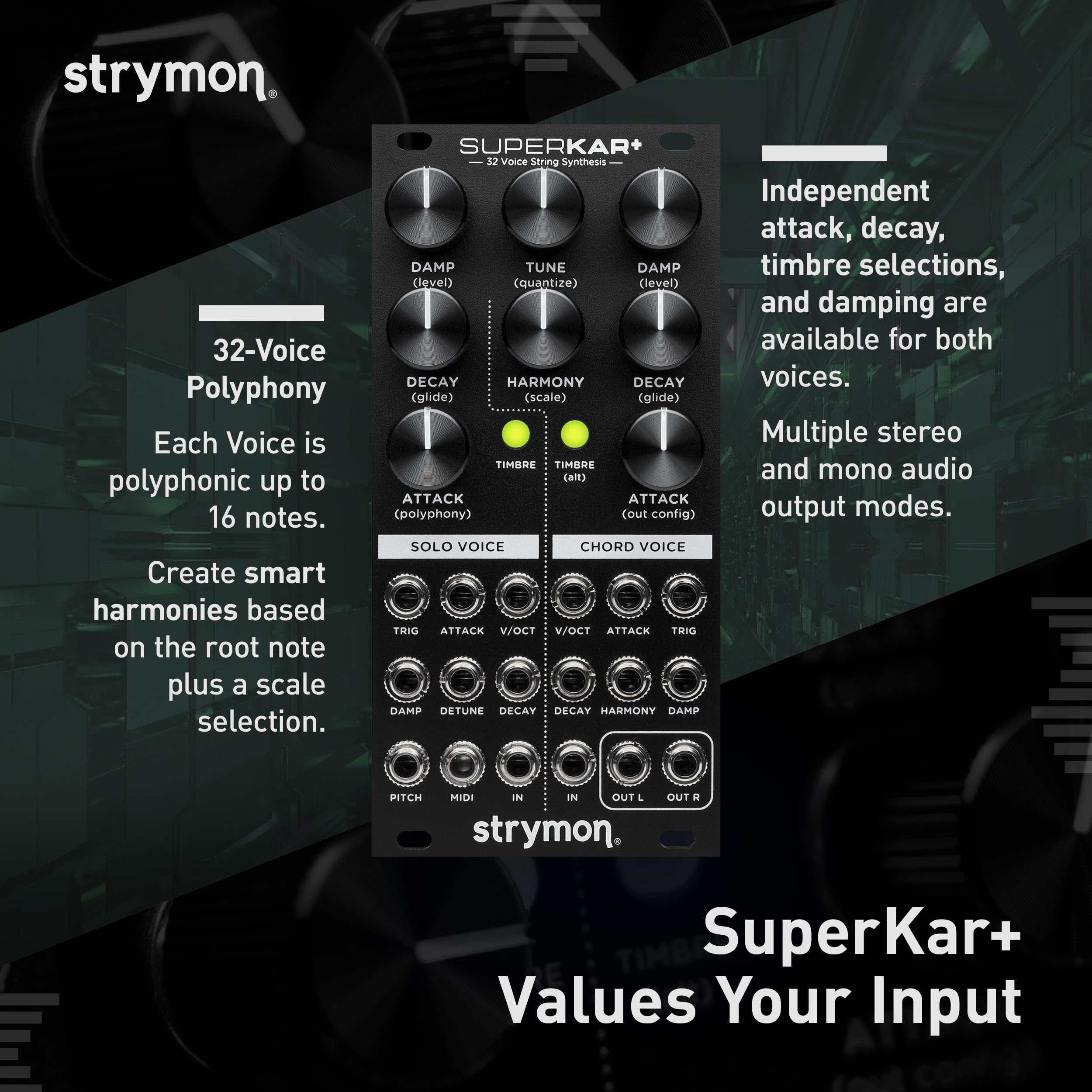 Amazon.com: Strymon SuperKar+ 32 Voice Karplus Strong Synth