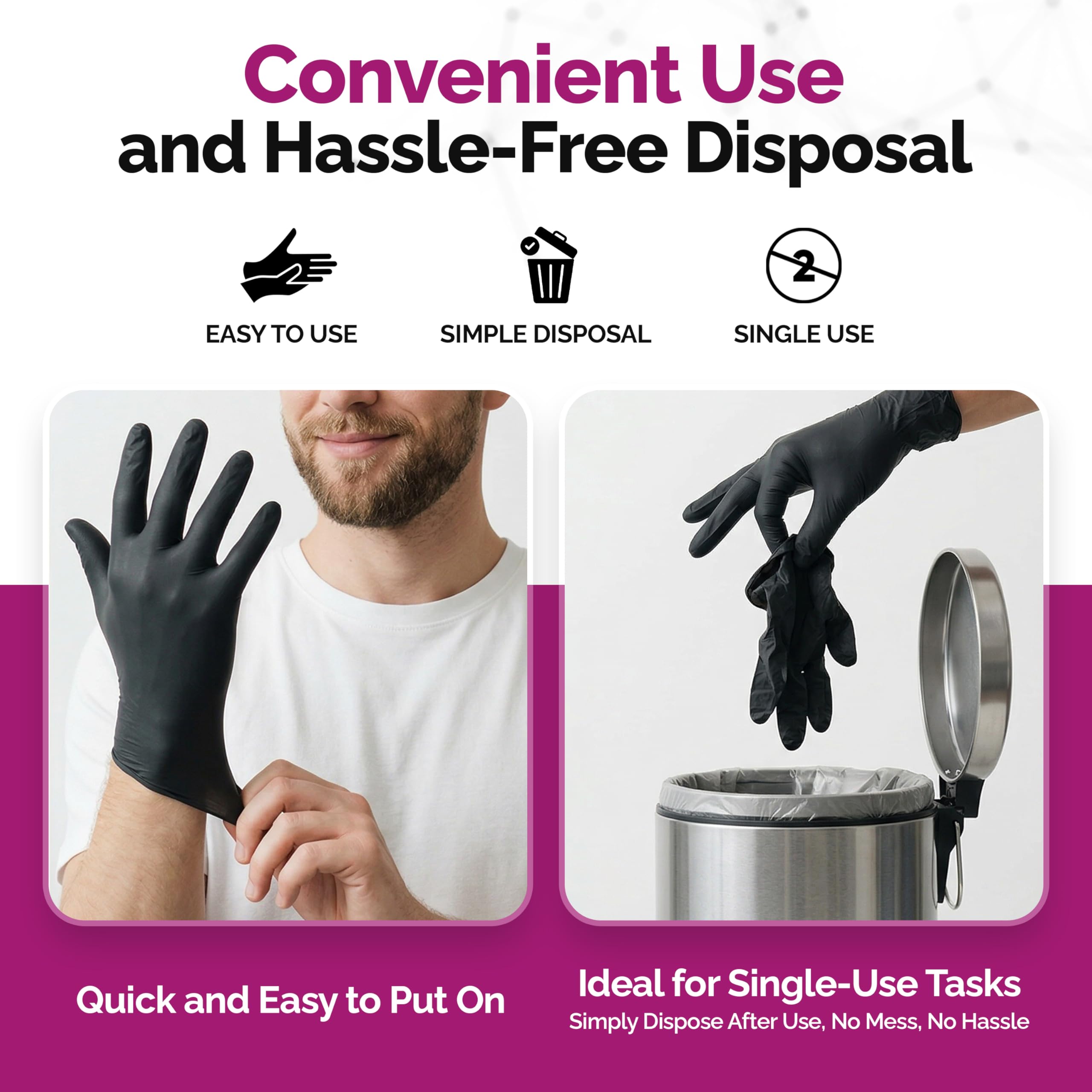 GripProtect Guantes de nitrilo negros precisos, resistentes al fentanilo, clasificación quimioterapéutica, para alimentos, hogar, hospital, fuerzas del orden, tatuajes 1000/C (XL)