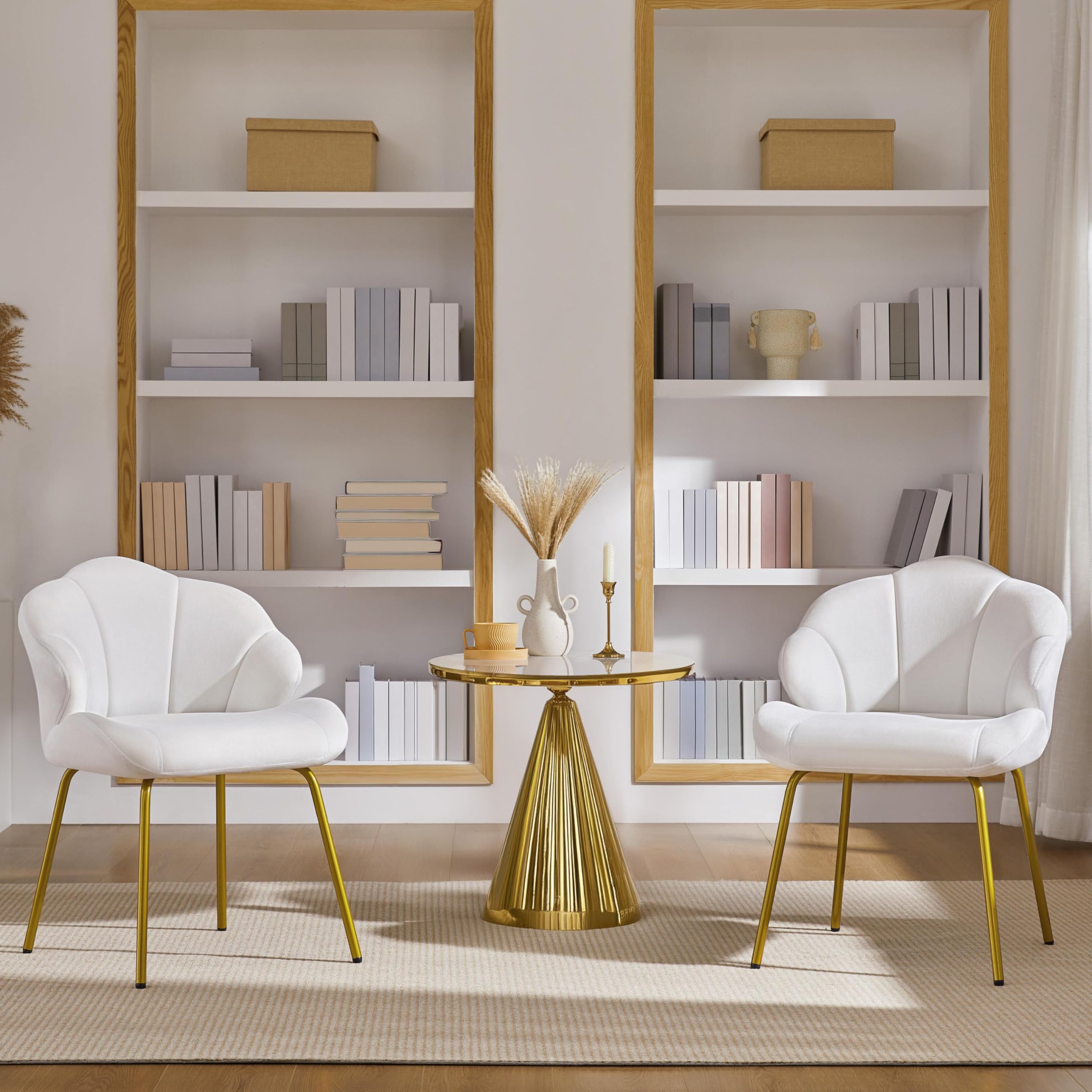 Ya-Home Moderne loungestoel met poten van goudkleurig metaal
