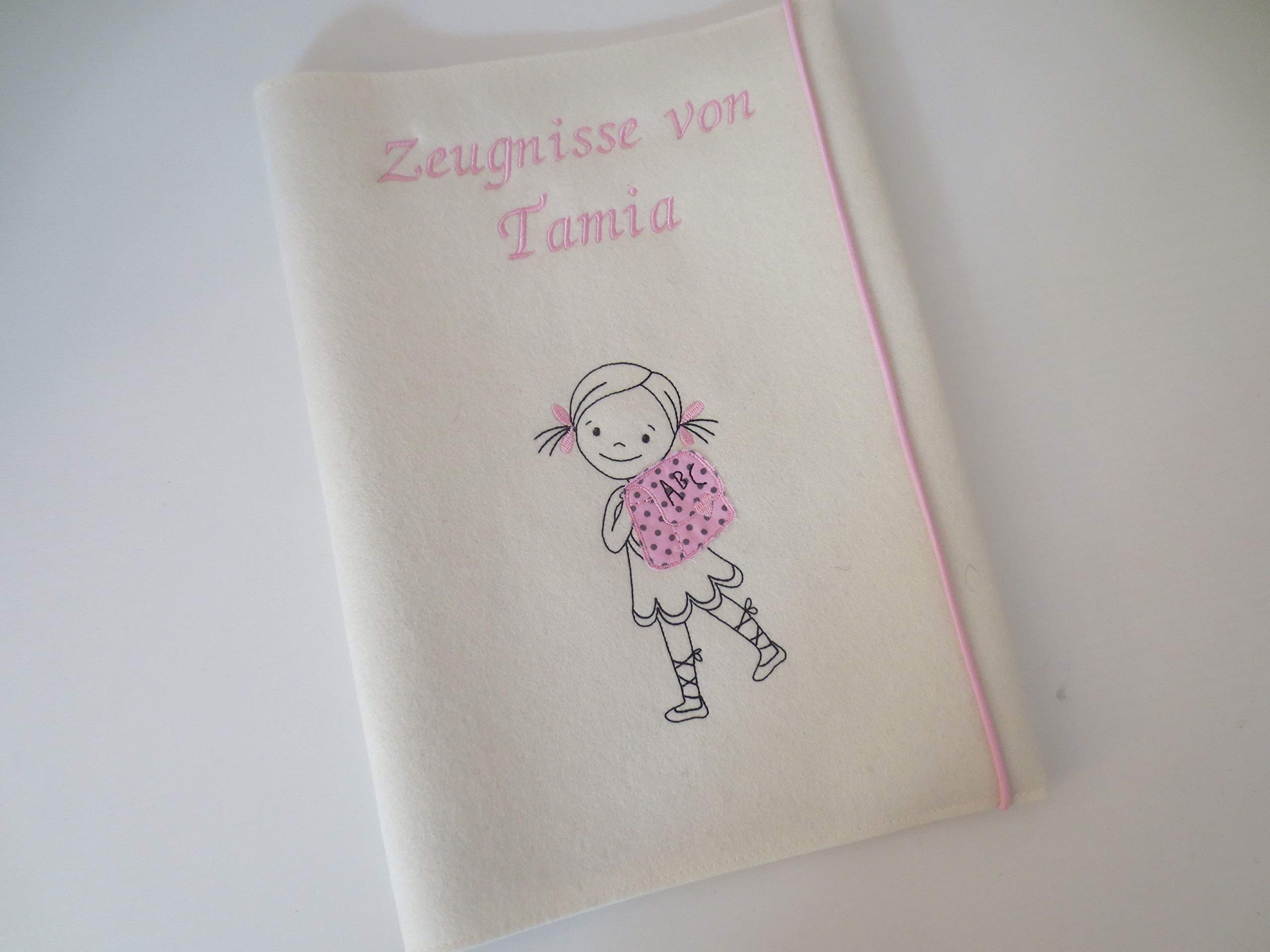 Zeugnismappe Wollfilz Mappe Zeugnisse DIN A4 Grundschule Schule