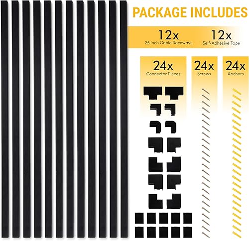 Miniatura 2 de SimpleCord - Juego de 9 piezas de conexión de cable para kit organizador de cables - Gestión de cables para televisores de montaje en pared