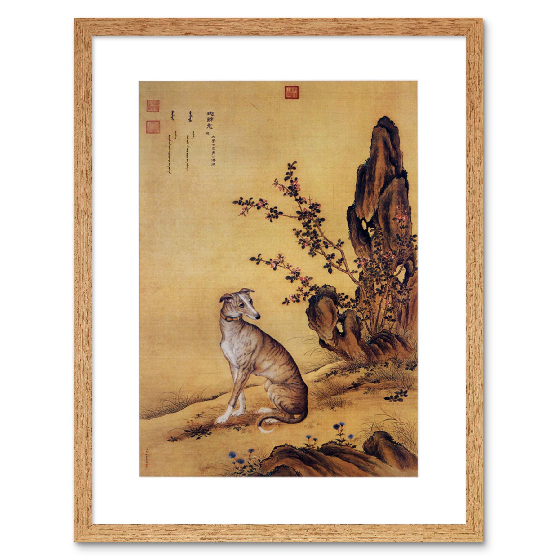 Wee Blue Coo Animal Castiglione Prized Dogs Banjinbiao Greyhound Framed Wall Art Print