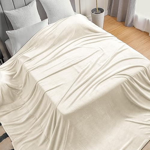 Miniatura 479 de BEDELITE Fleece Blanket White Throw Blanket for Couch & Bed, Luxury Plush Cozy Fuzzy Blanket 50" x 60", Super Soft Warm Lightweight Throw Blanket