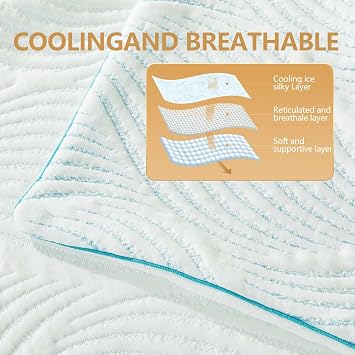 Pillows Standard Size Set of 2 Cooling Memory Foam Pillows
