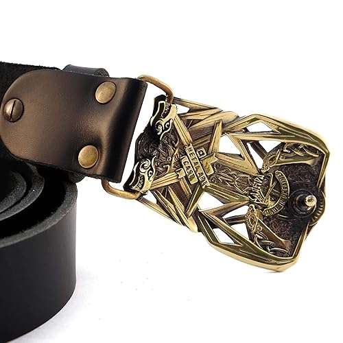 Miniatura 5 de Belt buckle Thor's Hammer, Scandinavian Old Norse Mjolnir solid belt buckle, Viking Age mythology god's weapon belt buckle