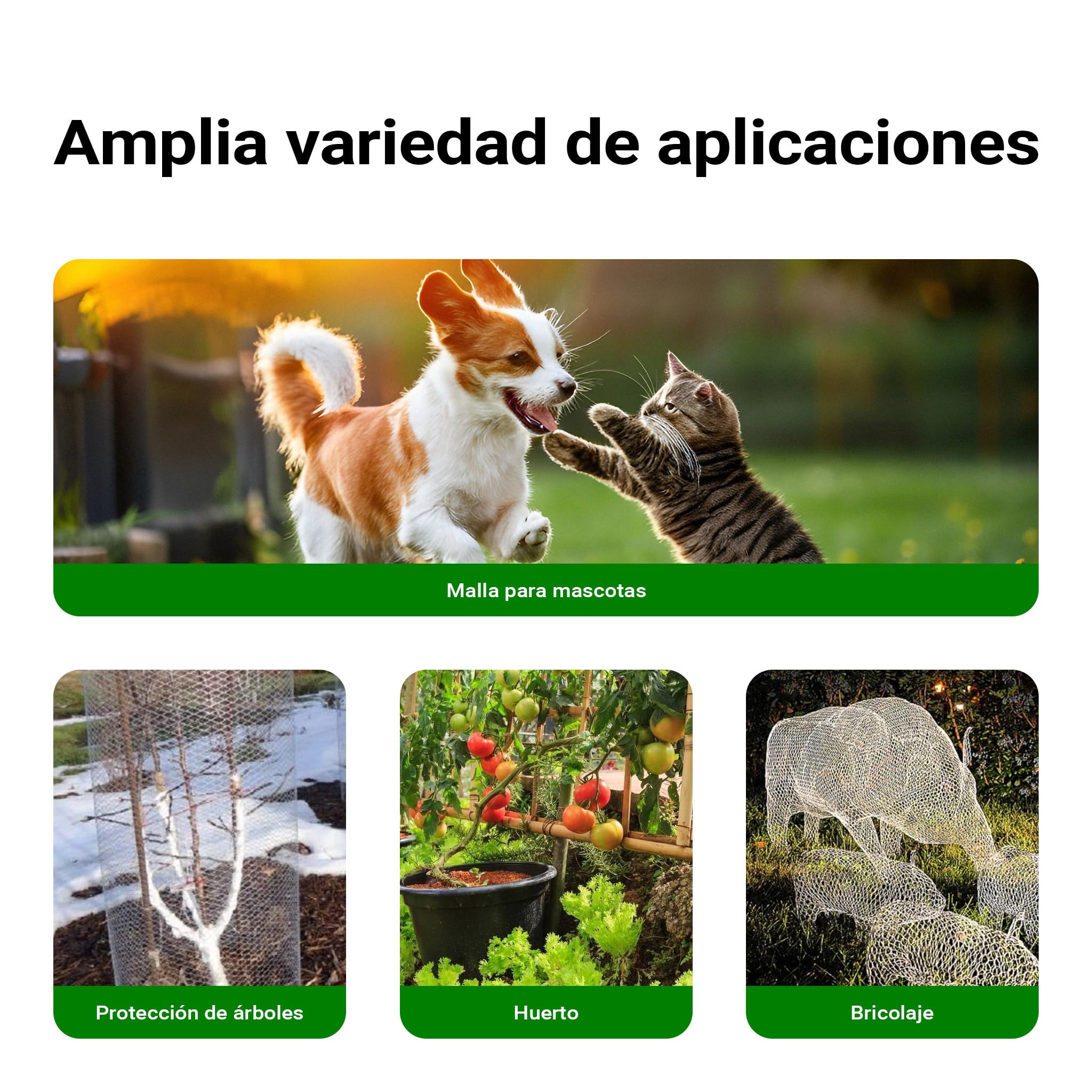 Wiltec Malla metálica de acero galvanizado para pajarera malla hexagonal 13 mm altura 1 x longitud 25 m alambre Ø 0,6 malla para conejos y gallinas cercado de animales terrazas y jardines