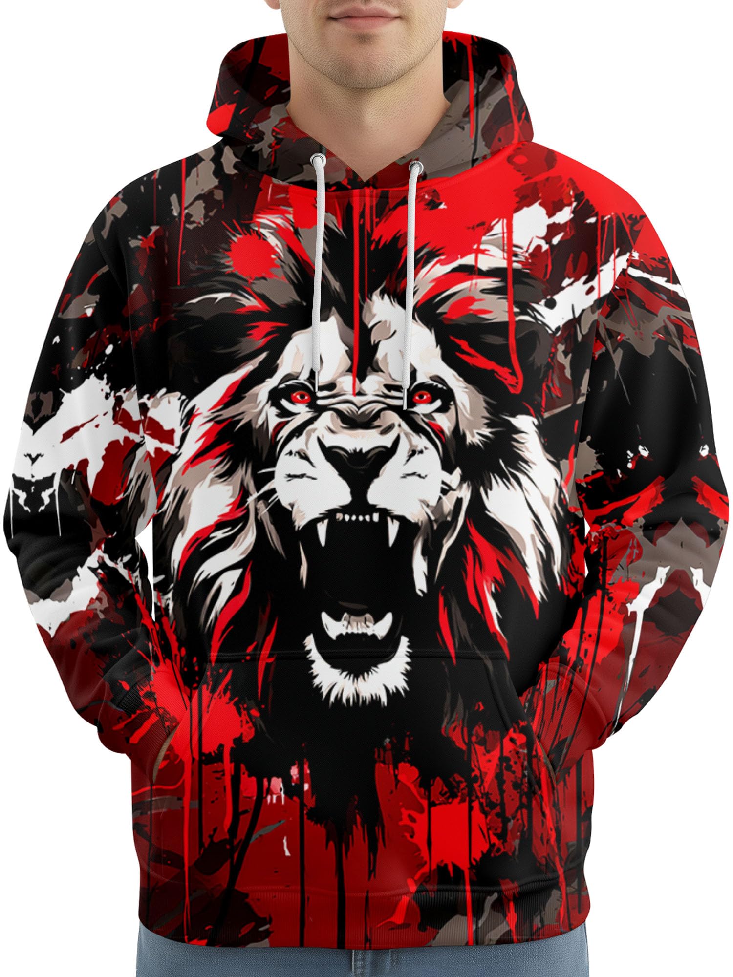 PAGYMO Graphic Hoodies for Men Funny Novelty Pullover Hooded Sweatshirt