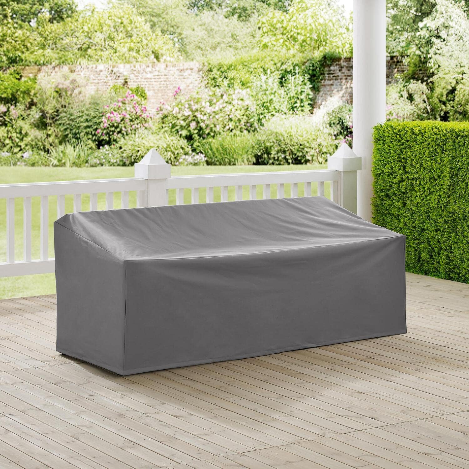 Maykoosh Lakefront Luxury Outdoor Sofa Furniture Cover, Heavy-Gauge Reinforced Vinyl, Waterproof, Gray - 81" L x 32" D x 30" H, 4.38 lbs
