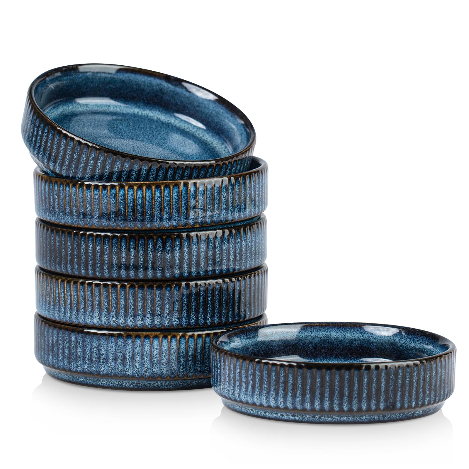 Photo 1 of famiware 6pc Ceramic Dipping Bowls, 4oz, Nebulas Blue