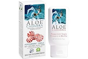 Aloe Cadabra Water Based Flavored Personal Lube, Organic Edible Peppermint Lube