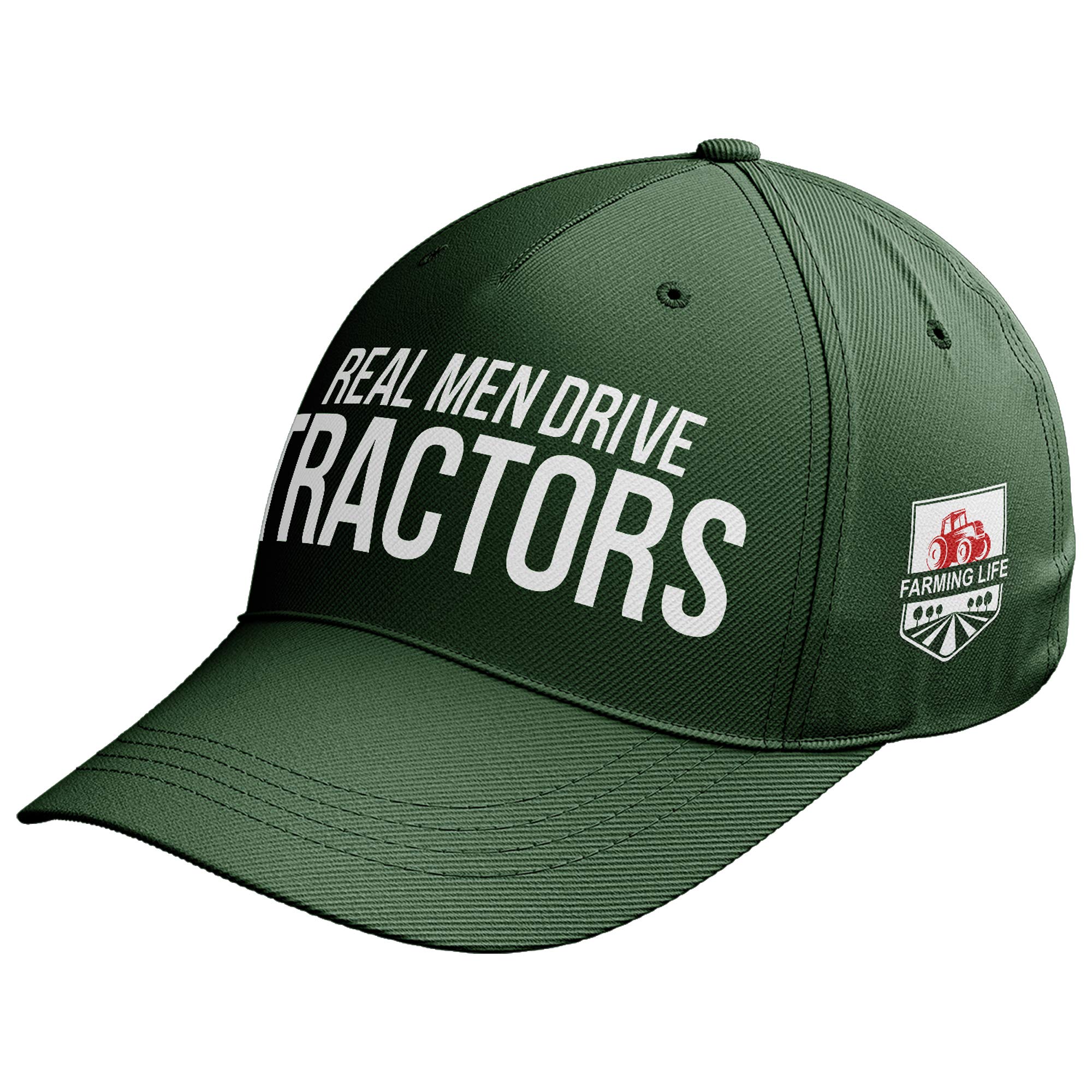 Purple Print HouseFarming Gifts - Farming Hat - Real Men Drive Tractors - Funny Farming Baseball Cap - Novelty Gift for Farmers