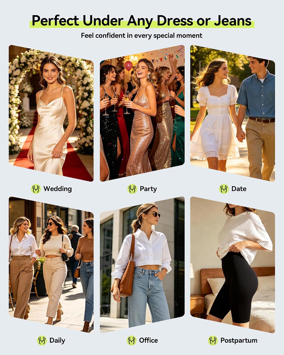 Tummy Control Shapewear Shorts for Women, Buttocks Lifting High Waisted Seamless Body Shaper