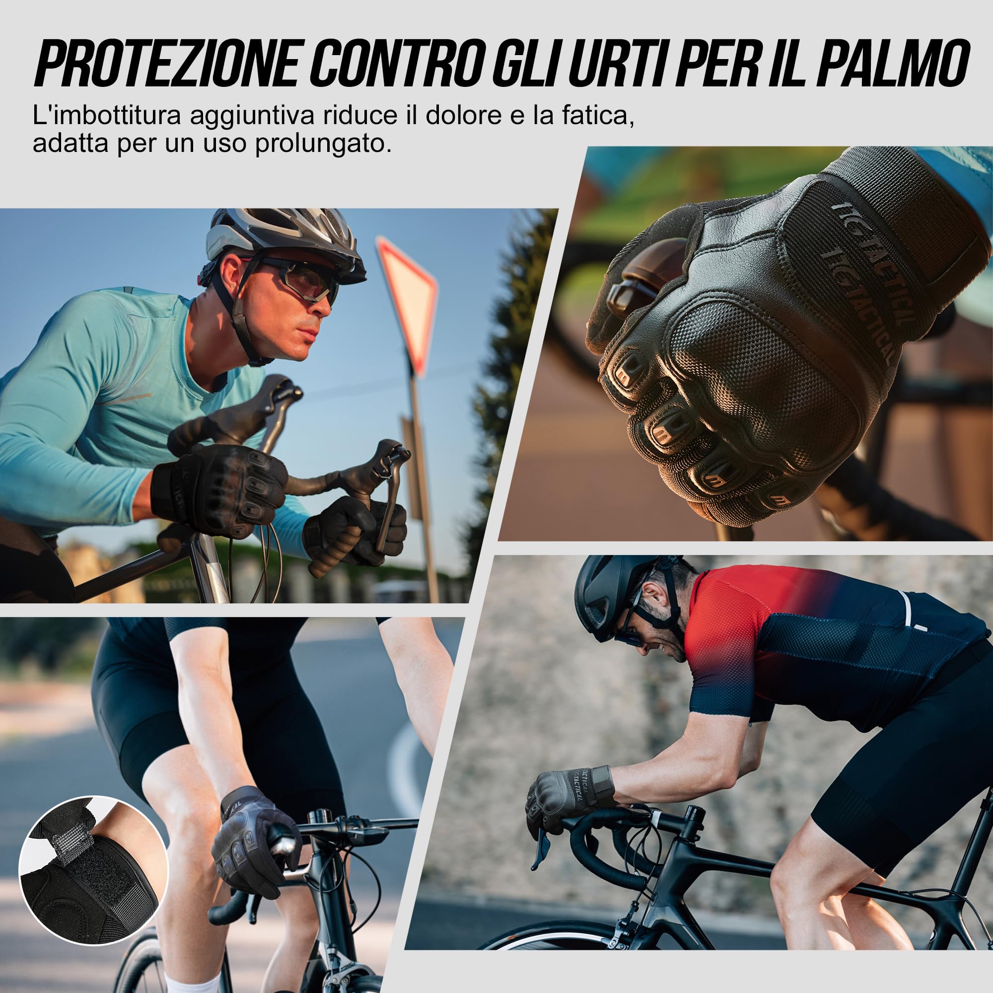 1TG Tactical Guanti tattici, guanti da moto touch screen con paraschette in fibra di carbonio, guanti militari per uso militare, per moto, caccia e sicurezza