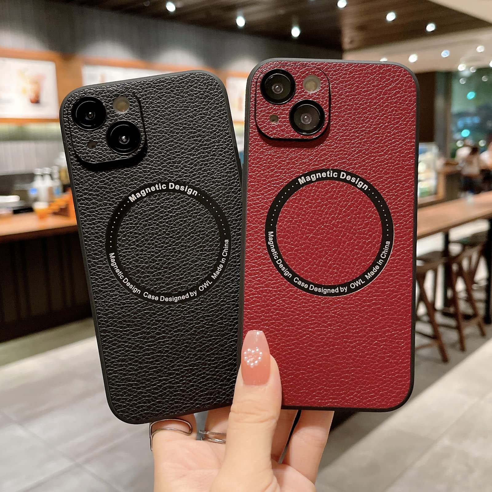 Amazon.co.jp: iPhone 14 Pro レザーケース との互換性MagSafe 充電