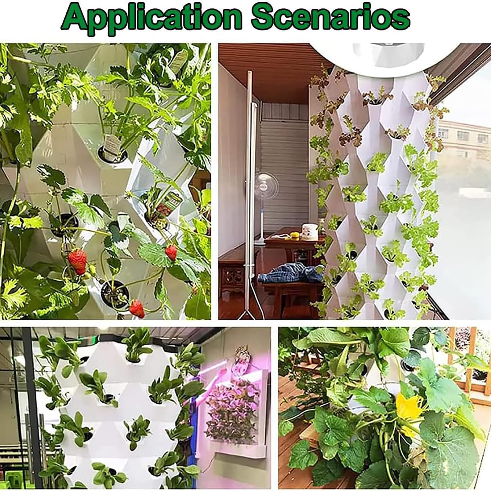 Torre idroponica con sistema aeroponico automatizzato, include tazza di stoccaggio dell'acqua, gabbia per piantare e tubi per la coltivazione di fiori, verdure e frutta