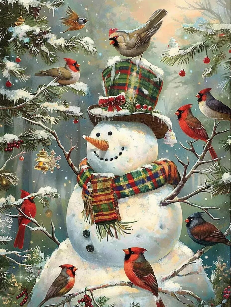 Vintage Snowman Puzzles 200 Piece Jigsaw Puzzle for Adults